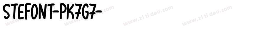 Stefont-PK7G7字体转换 Stefont-PK7G7字体转换