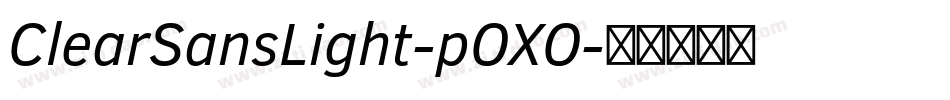 ClearSansLight-pOXO字体转换