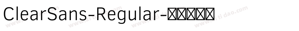 ClearSans-Regular字体转换