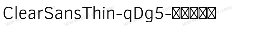 ClearSansThin-qDg5字体转换