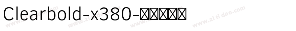 Clearbold-x380字体转换
