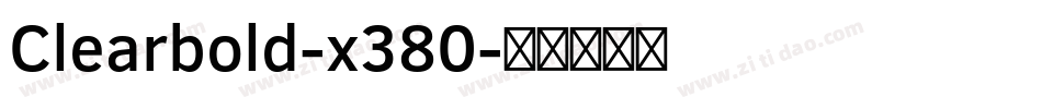 Clearbold-x380字体转换