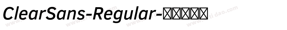 ClearSans-Regular字体转换