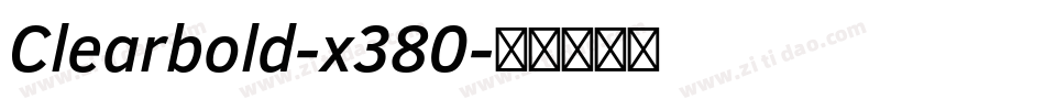 Clearbold-x380字体转换