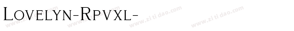 Lovelyn-Rpvxl字体转换