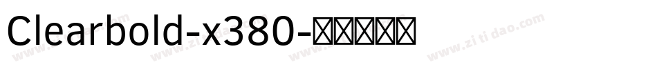 Clearbold-x380字体转换