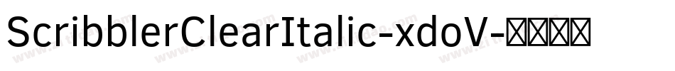 ScribblerClearItalic-xdoV字体转换