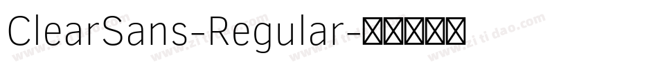 ClearSans-Regular字体转换
