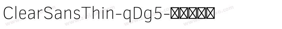 ClearSansThin-qDg5字体转换