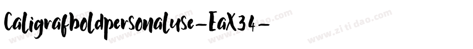 Caligrafboldpersonaluse-EaX34字体转换