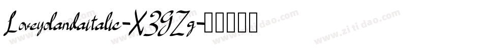 Loveyolandaitalic-X3GZg字体转换