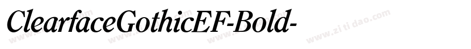 ClearfaceGothicEF-Bold字体转换