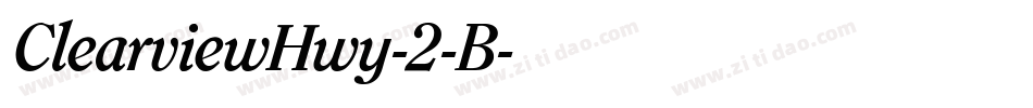 ClearviewHwy-2-B字体转换