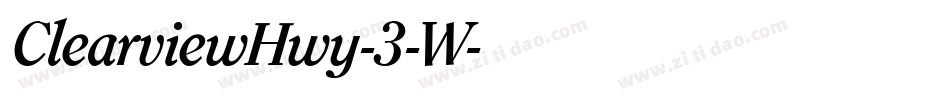 ClearviewHwy-3-W字体转换