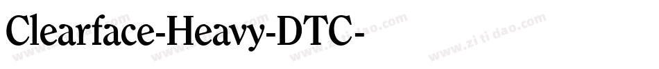 Clearface-Heavy-DTC字体转换