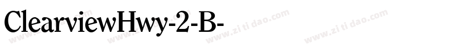 ClearviewHwy-2-B字体转换