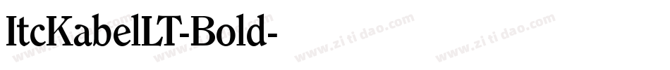 ItcKabelLT-Bold字体转换