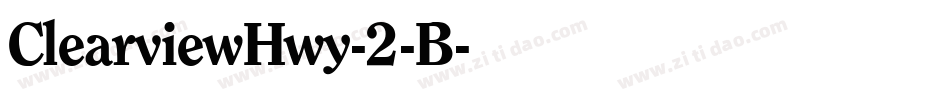 ClearviewHwy-2-B字体转换