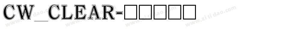 CW_CLEAR字体转换