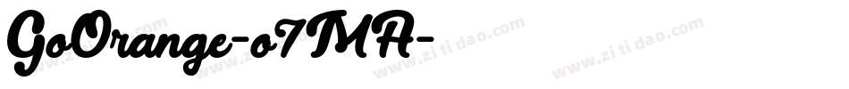 GoOrange-o7MA字体转换