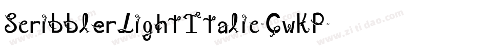 ScribblerLightItalic-GwKP字体转换