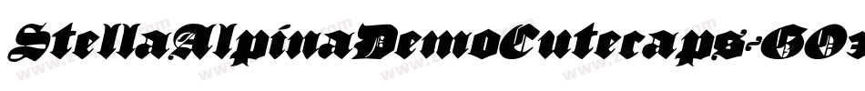 StellaAlpinaDemoCutecaps-GO3YO字体转换