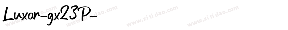 Luxor-gx23P字体转换