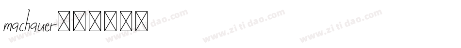 machauer字体转换
