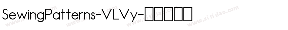 SewingPatterns-VLVy字体转换