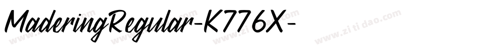 MaderingRegular-K776X字体转换