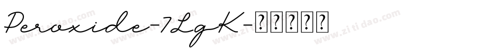 Peroxide-7LgK字体转换