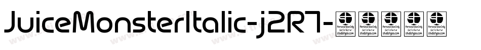 JuiceMonsterItalic-j2R7字体转换