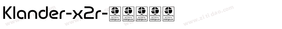 Klander-x2r字体转换 Klander-x2r字体转换