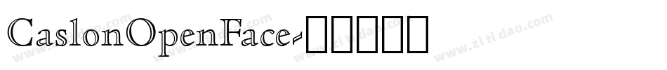 CaslonOpenFace字体转换