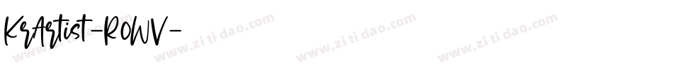 KrArtist-R0WV字体转换