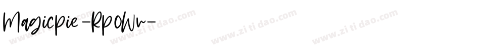 Magicpie-Rp0Wv字体转换