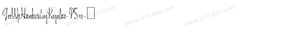 GeeWpHandwritingRegular-P5xx字体转换
