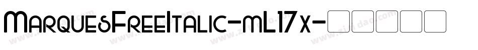 MarquesFreeItalic-mL17x字体转换