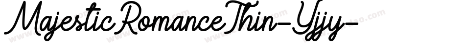 MajesticRomanceThin-Yjjy字体转换