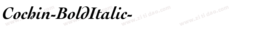 Cochin-BoldItalic字体转换