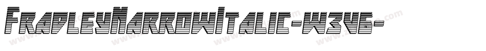 FradleyNarrowItalic-w3v6字体转换