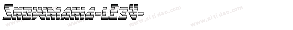 Snowmania-lE3V字体转换 Snowmania-lE3V字体转换