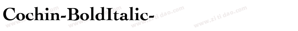 Cochin-BoldItalic字体转换