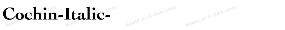Cochin-Italic字体转换