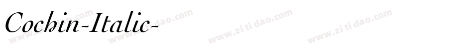 Cochin-Italic字体转换