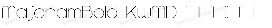 MajoramBold-KwMD字体转换