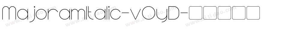 MajoramItalic-vOyD字体转换