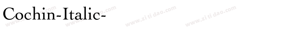 Cochin-Italic字体转换