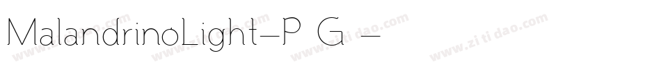 MalandrinoLight-P4G7字体转换
