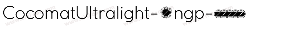 CocomatUltralight-3ngp字体转换